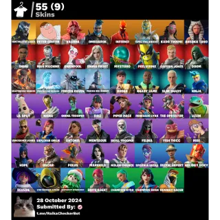 FORTNITE ACCOUNTS 55 skins / PSN , XBOX , PC /