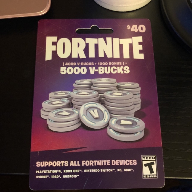 Fortnite Gift Card For 5000 Vbucks Xbox One Games Gameflip