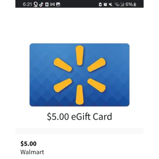 $5.00 USD Walmart