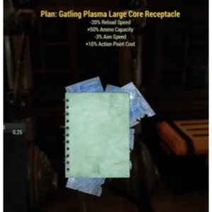 GATLING PLASMA LARGE CORE RECEPTACLE PLAN 