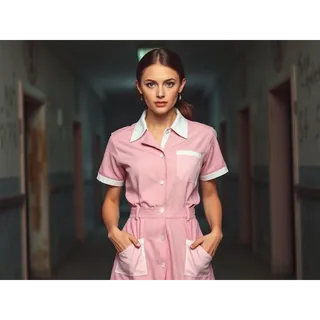 PINK ASYLUM WORKER UNIFORM 