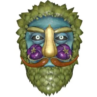 FASNACHT GLOWING VEGGIE MAN MASK 
