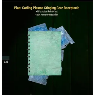 GATLING PLASMA STINGING CORE RECEPTACLE PLAN