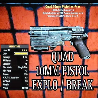 Quad 10mm Pistol