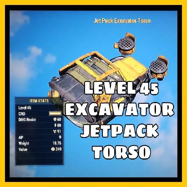 Apparel Excavator Jetpack Torso Fallout 76 Game Items Gameflip
