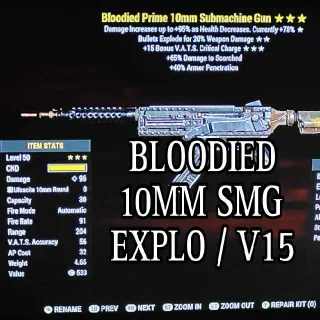 Bloodied 10MM SMG