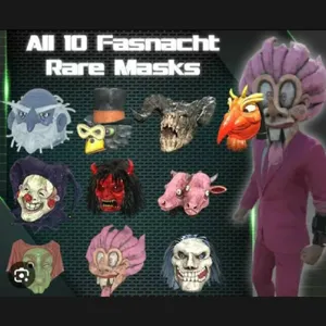 all 10 old, rare masks