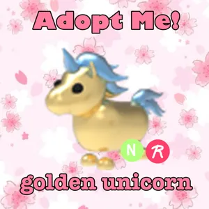 neon ride golden unicorn