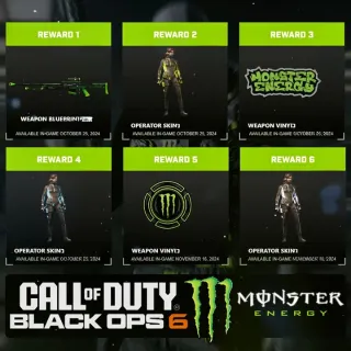 Call of duty black ops 6 Monster energy full set