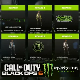 Call of duty black ops 6 monster energy full set