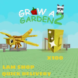 gold pack x1dragonfly x100 gold seed quick delivery (grow a garden 2)