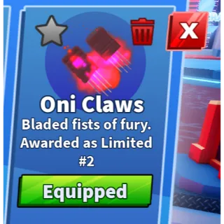 ONI CLAWS BLADE BALL LIMITED NUMBER 2 ROBLOX