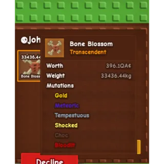[WORLD RECORD] Bone Blossom Tree Account | 33,436.44 KG |