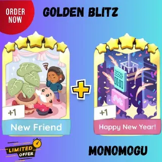 GOLDEN BLITS NEW FRIEND + HAPPY NEW YEAR MONOPOLY GO 