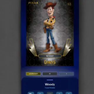 Woody 1/1 Disney Collect Topps Genisis