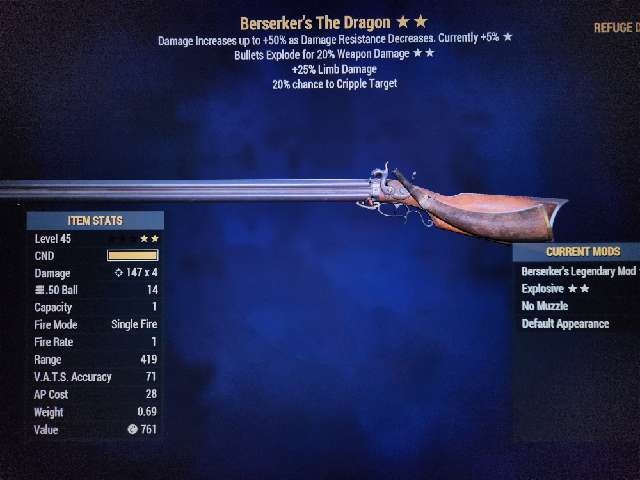 419 Legacy Dragon - Fallout 76 Game Items - Gameflip