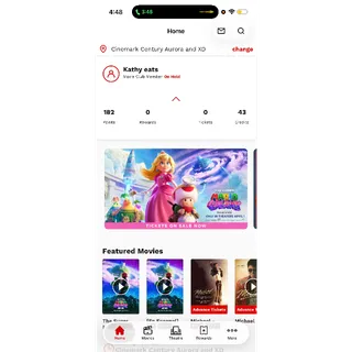 $515.47 USD Cinemark credit (or 43 movie ticket)