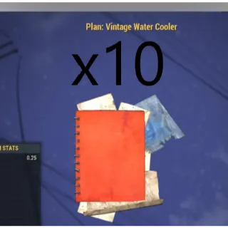 x10 plan vintage water cooler