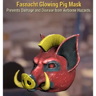 fasnacht glowing pig mask