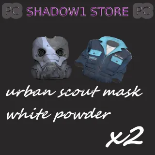 urban scout mask + white powder