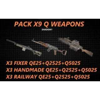 BUNDLE X9 FIXER+HANDMADE+RAILWAY Q