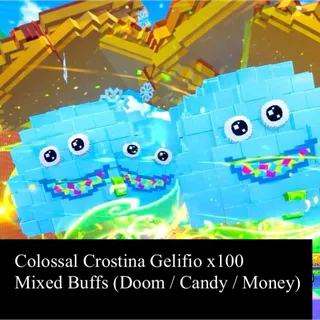 Colossal Crostina Gelifio x100 Mixed Buffs (Doom / Candy / Money) Escape Tsunami For Brainrots!