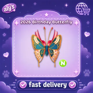 N 2026 Birthday Butterfly