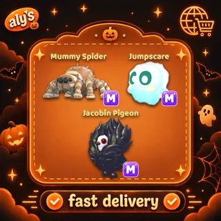 M Mummy Spider - M Jumpscare - M Jacobin Pigeon