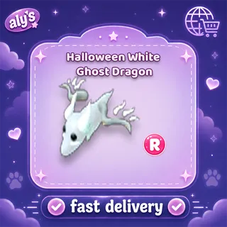 R Halloween White Ghost Dragon