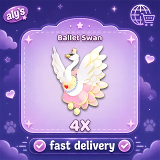 4x Ballet Swan