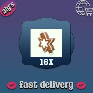 x16 Gingerbread Star Eye Patch