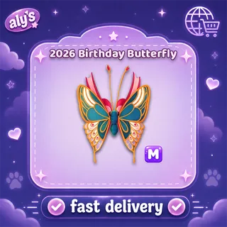 M 2026 Birthday Butterfly