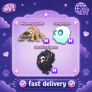 M Mummy Spider - M Jumpscare - M Jacobin Pigeon.png
