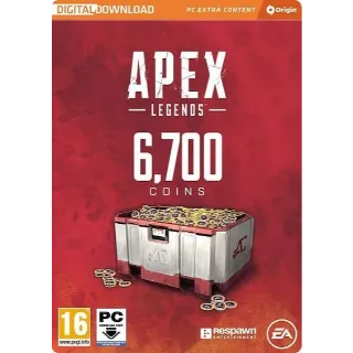 APEX LEGENDS - 6700 COINS PC EA APP 