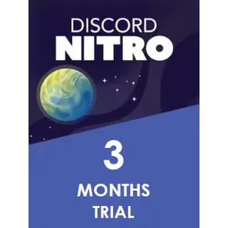 Discord Nitro 3 Months Trial - Discord Key - GLOBAL