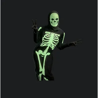 Glowing skeleton costume & hood set