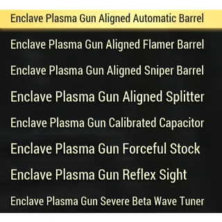 Enclave plasma gun mods set