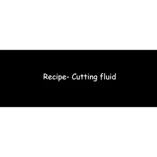 Cutting fluid plan