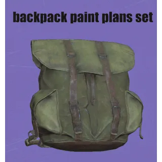 backpack paint plans set