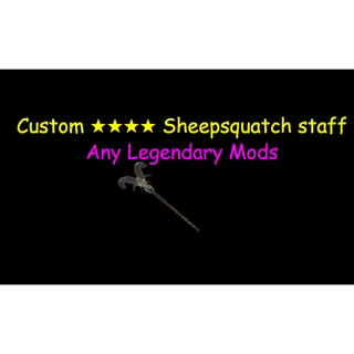 Custom Sheepsquatch staff