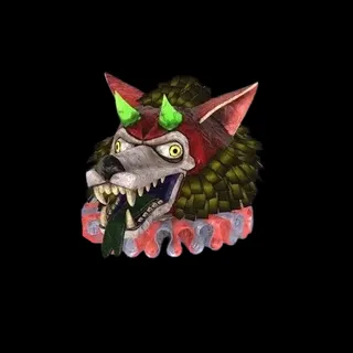 Glowing Blue Devil Mask