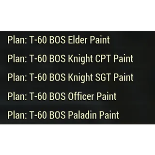 T60 BOS paint plans set