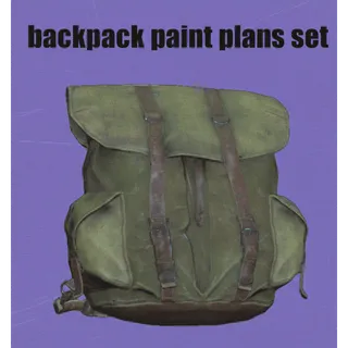 backpack paint plans set