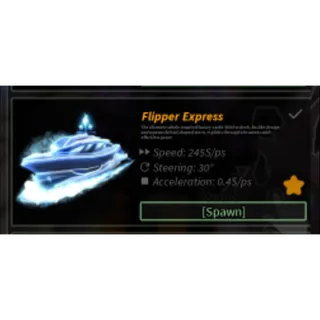 Flipper Express boat-Fisch