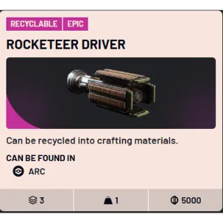 Arc Raider Rocketeer Driver x3