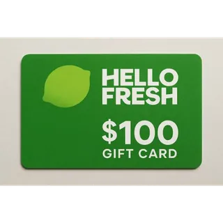 $100.00 USD HelloFresh gift card