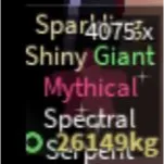 Sparkling Shiny Giant Mythical Spectral serpent blade ball