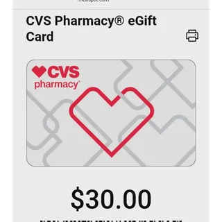 $30 CVS Gift Card - US Region (Instant Auto Delivery)