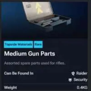 Medium Gun Parts Blueprint