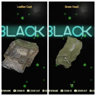 Leather Coat + Green Hood